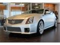 Front 3/4 View of 2013 CTS -V Coupe Silver Frost Edition
