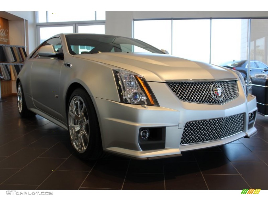 2013 CTS -V Coupe Silver Frost Edition - Silver Frost Matte / Ebony photo #2