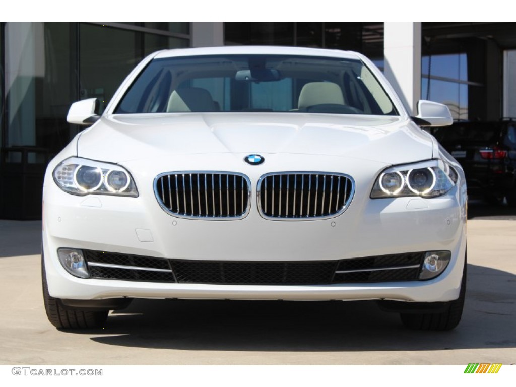 2013 5 Series 528i Sedan - Alpine White / Venetian Beige photo #7