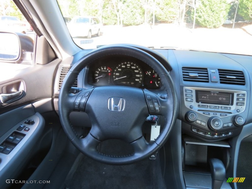 2006 Honda Accord EX-L V6 Sedan Gray Steering Wheel Photo #78371487