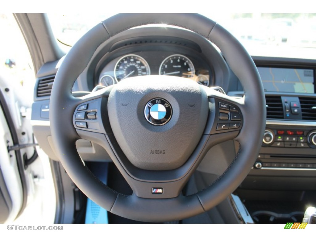 2013 BMW X3 xDrive 28i Mojave Steering Wheel Photo #78371754