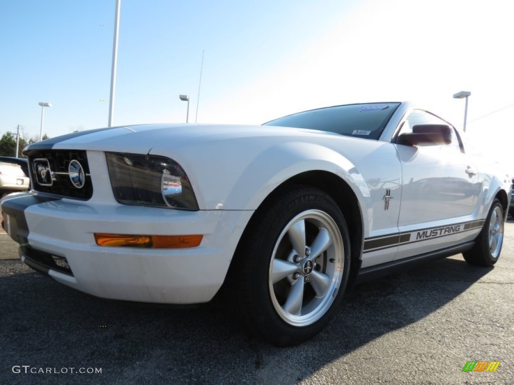2008 Mustang V6 Premium Coupe - Performance White / Dark Charcoal/Medium Parchment photo #1