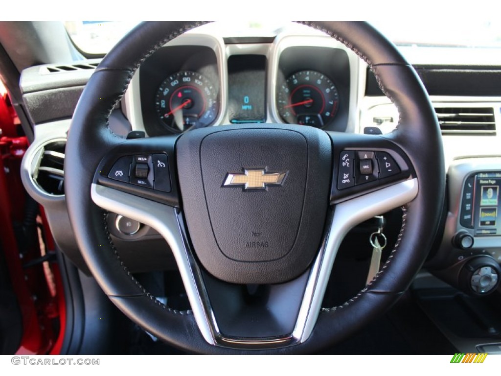 2013 Chevrolet Camaro LT Coupe Black Steering Wheel Photo #78372327