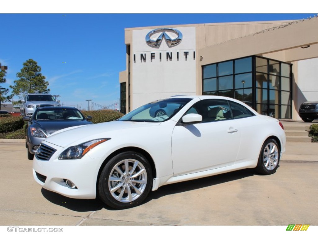 Moonlight White 2013 Infiniti G 37 Convertible Exterior Photo #78372626