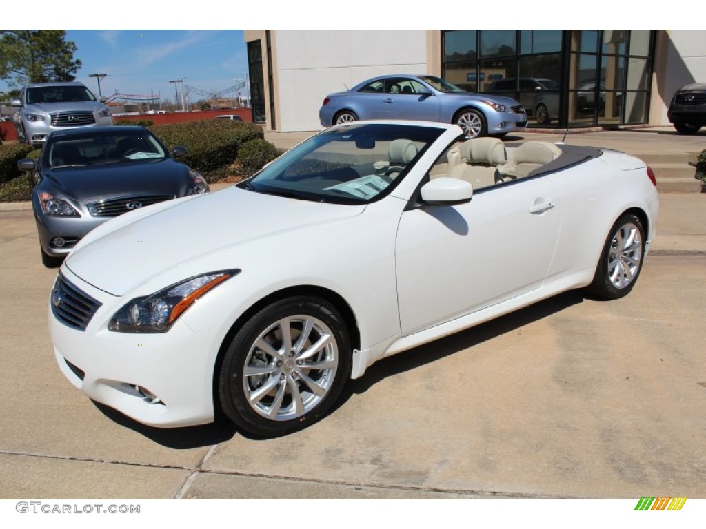 Moonlight White 2013 Infiniti G 37 Convertible Exterior Photo #78372669