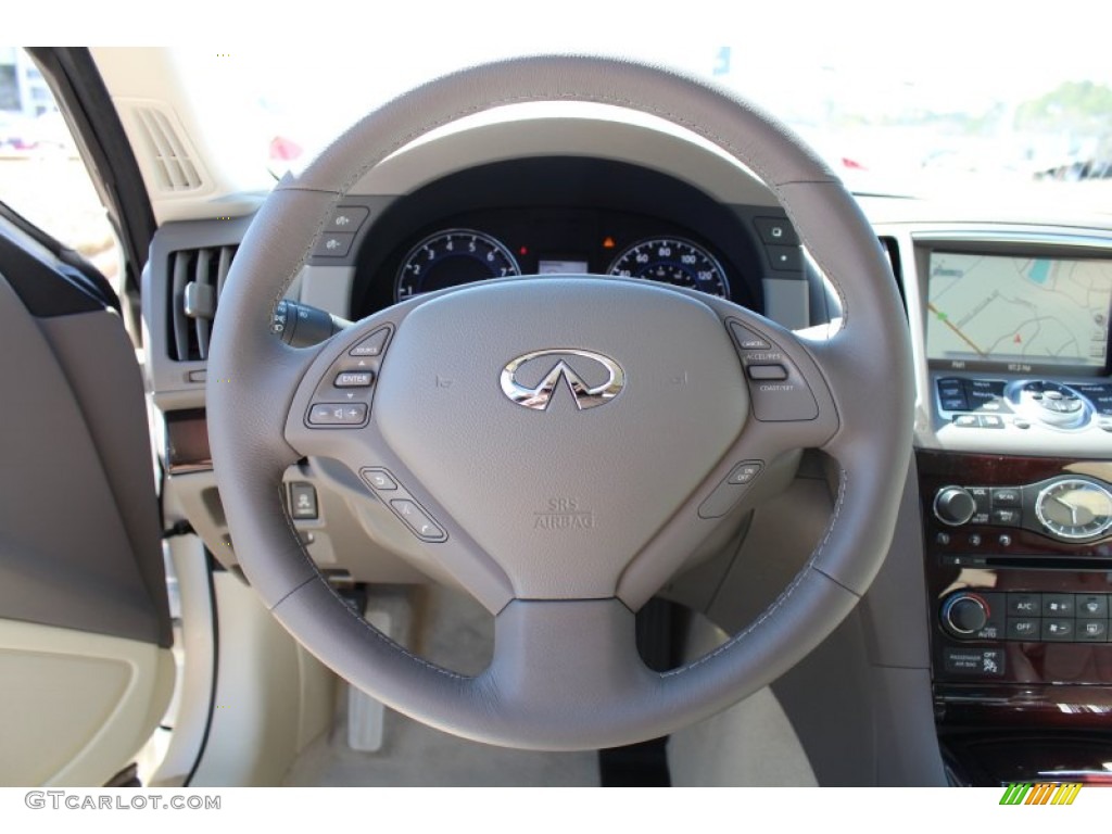 2013 Infiniti G 37 Convertible Wheat Steering Wheel Photo #78372721