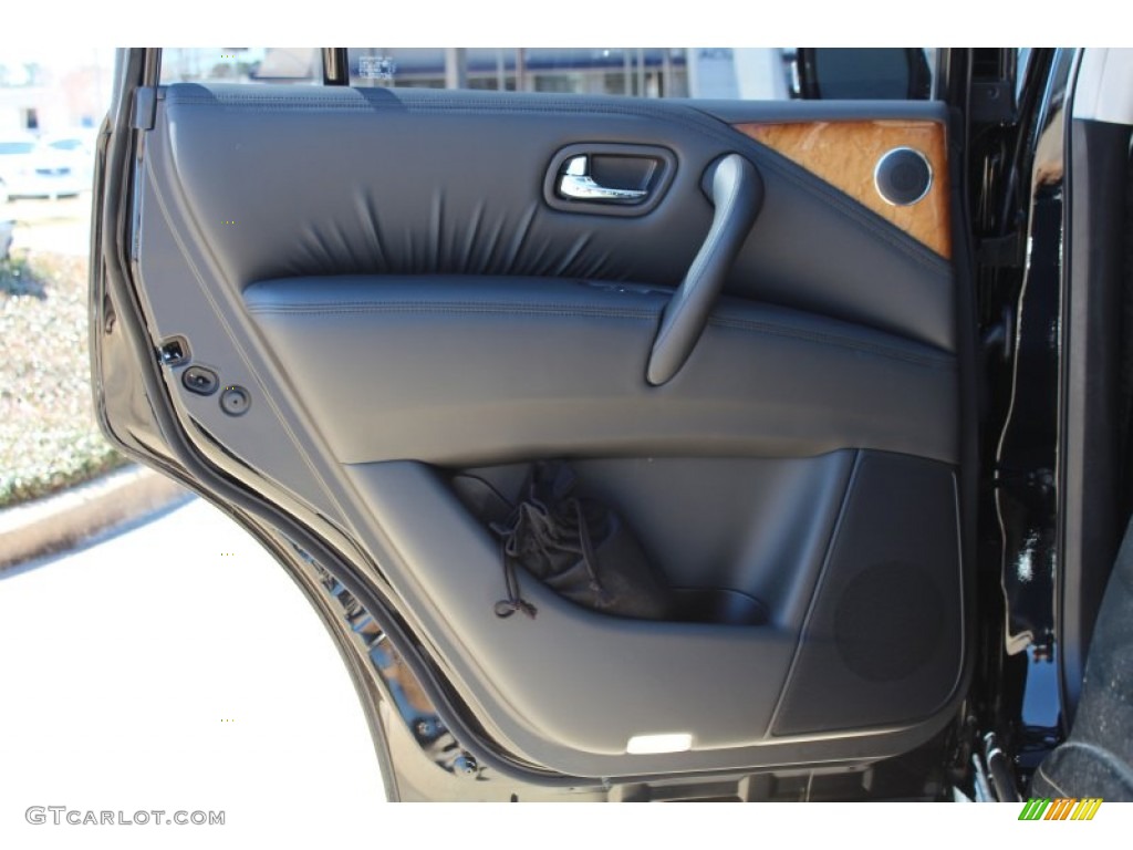 2013 Infiniti QX 56 Graphite Door Panel Photo #78373074