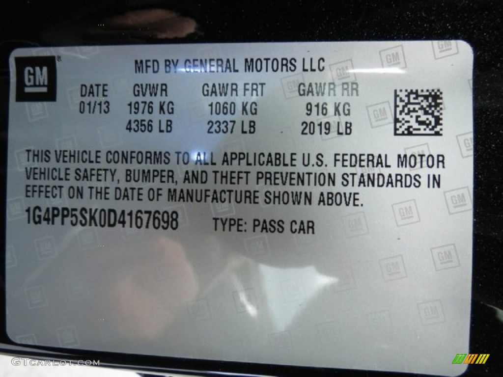 2013 Verano FWD - Carbon Black Metallic / Medium Titanium photo #8