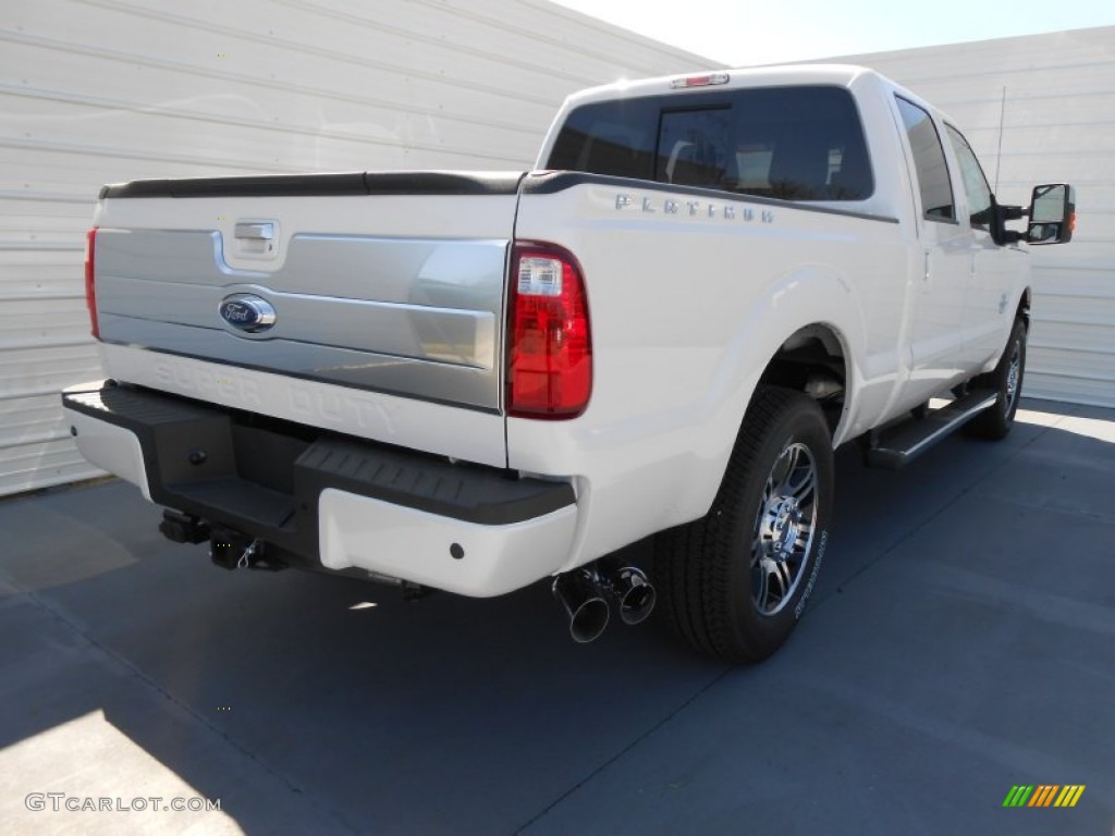 White Platinum Tri-Coat 2013 Ford F250 Super Duty Platinum Crew Cab 4x4 Exterior Photo #78376574