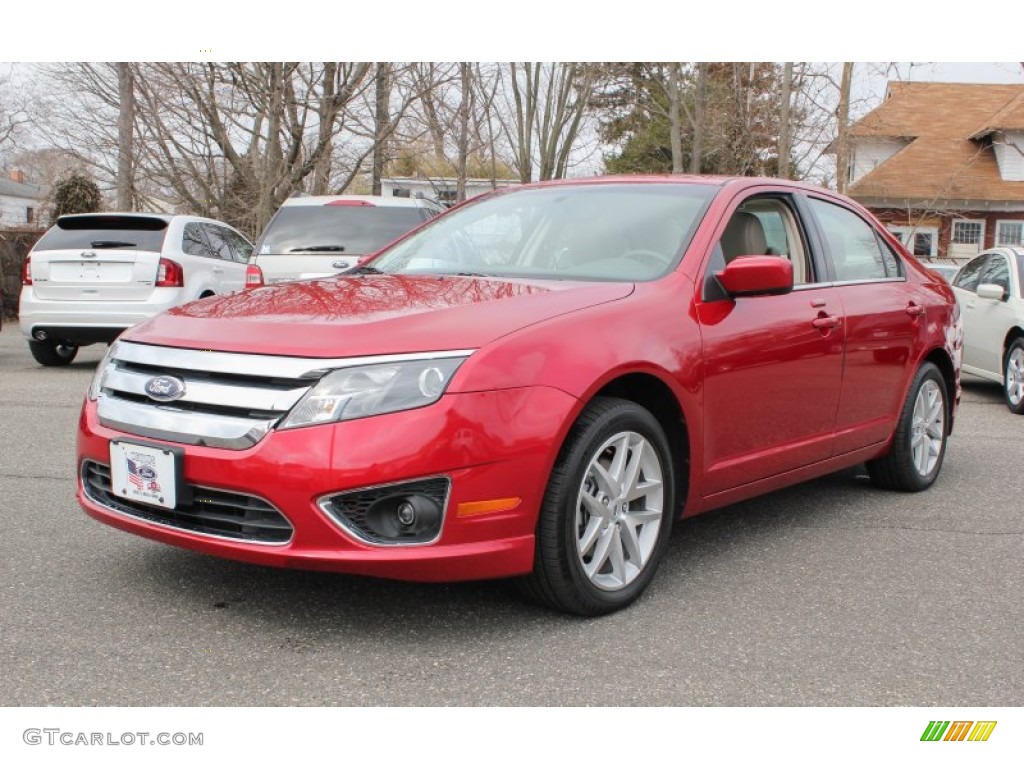 Red Candy Metallic 2012 Ford Fusion SEL V6 Exterior Photo #78376819