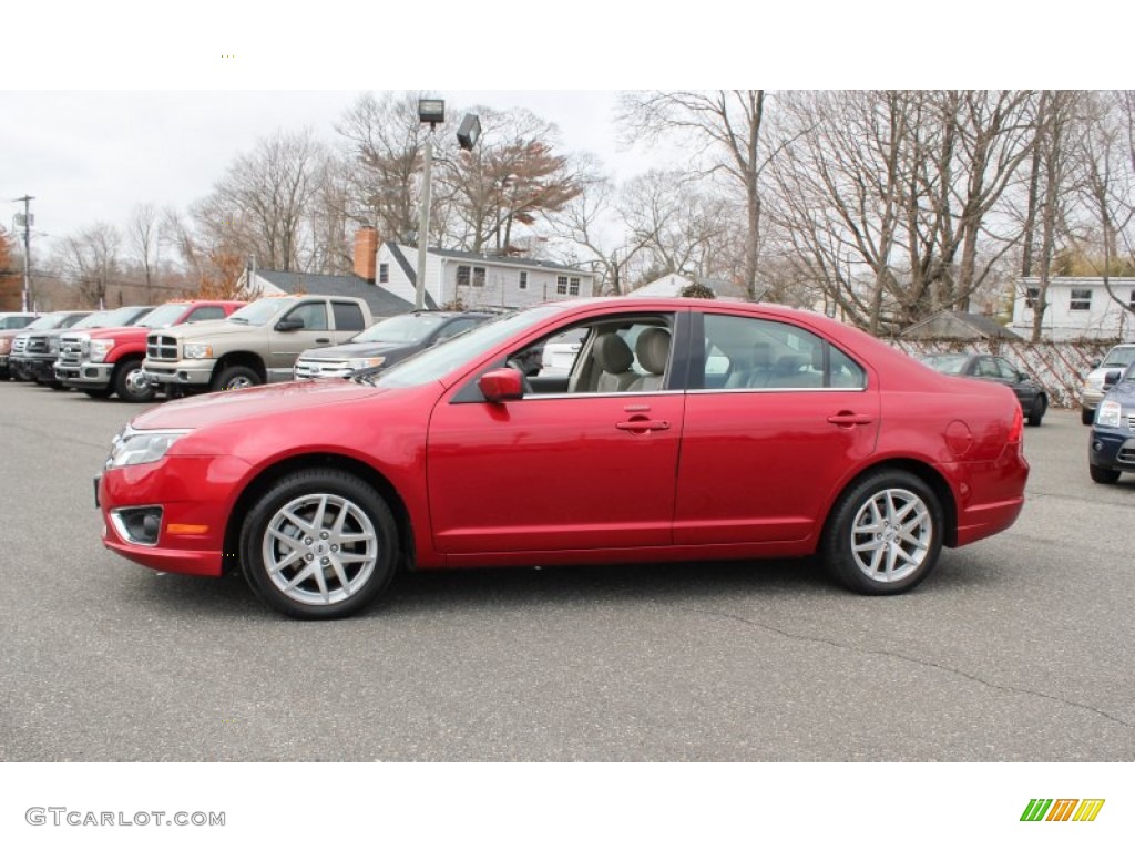 Red Candy Metallic 2012 Ford Fusion SEL V6 Exterior Photo #78376871