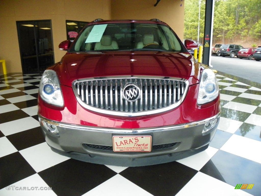 2008 Enclave CXL - Red Jewel / Cashmere/Cocoa photo #2