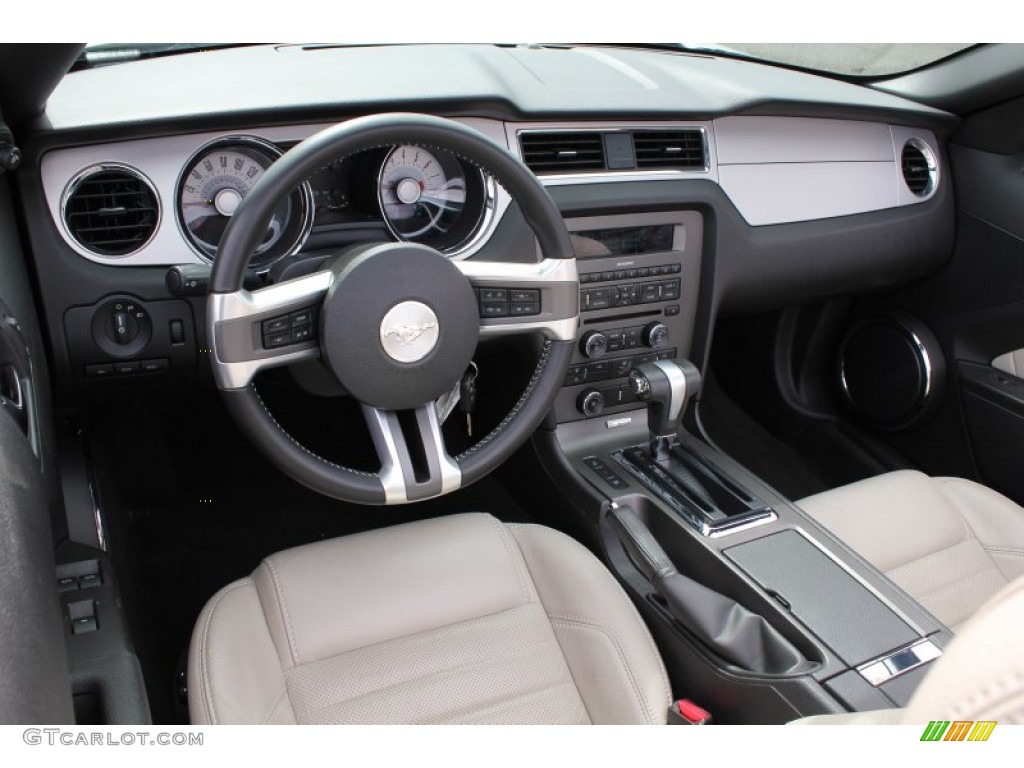 Stone Interior 2012 Ford Mustang V6 Premium Convertible