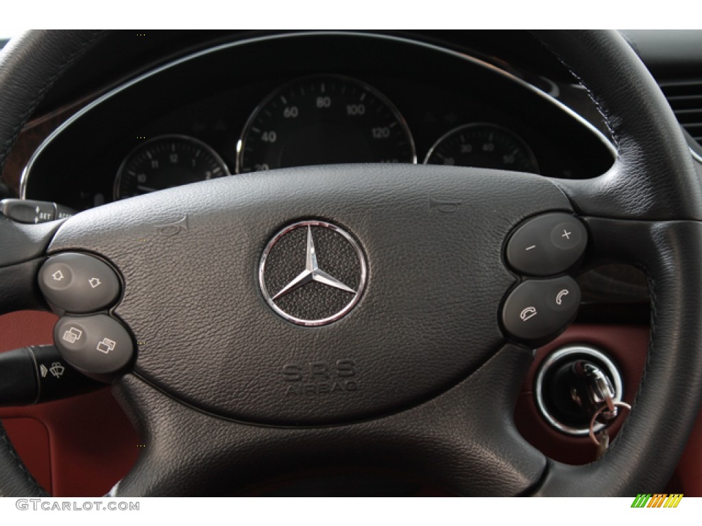 2006 Mercedes-Benz CLS 500 Sunset Red Steering Wheel Photo #78378080