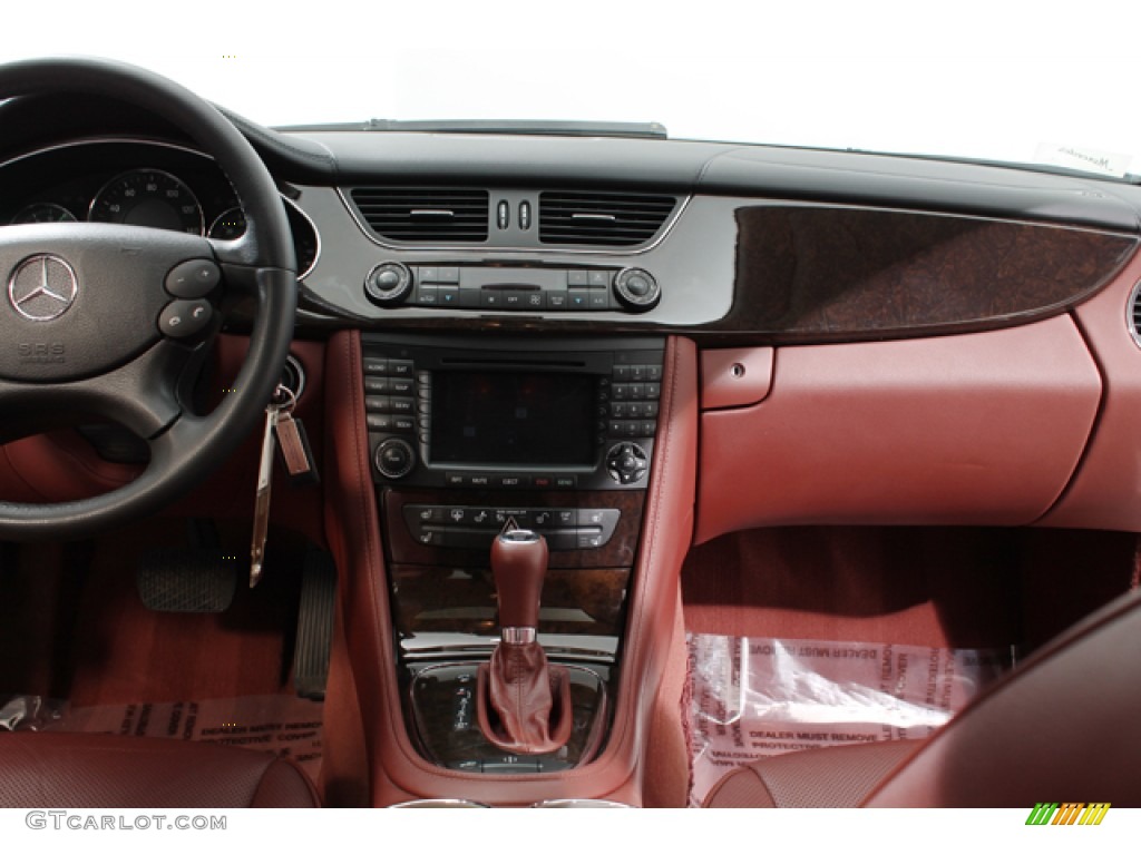 2006 Mercedes-Benz CLS 500 Sunset Red Dashboard Photo #78378109