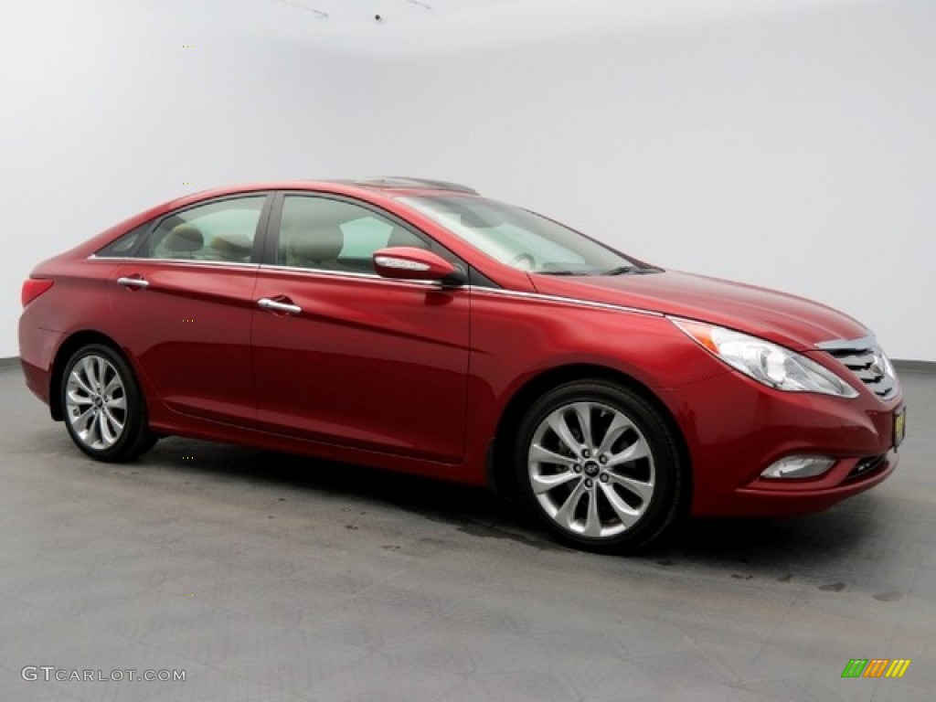2011 Sonata Limited 2.0T - Venetian Red / Camel photo #3