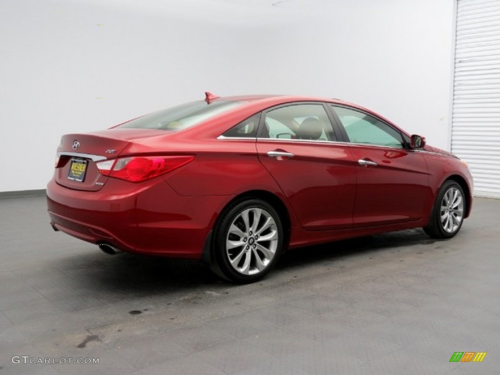 2011 Sonata Limited 2.0T - Venetian Red / Camel photo #5