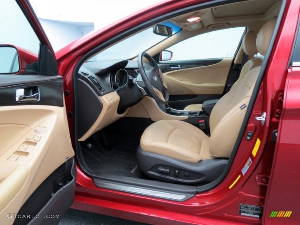 2011 Sonata Limited 2.0T - Venetian Red / Camel photo #12