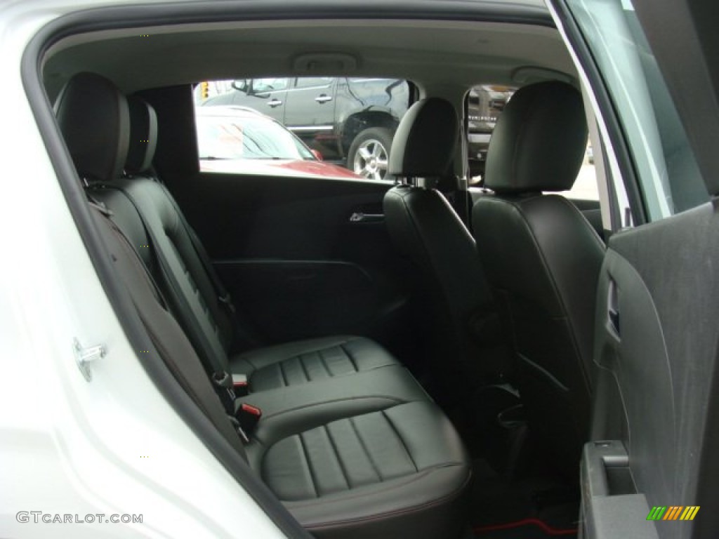RS Jet Black Leather/Microfiber Interior 2013 Chevrolet Sonic RS Hatch Photo #78379401