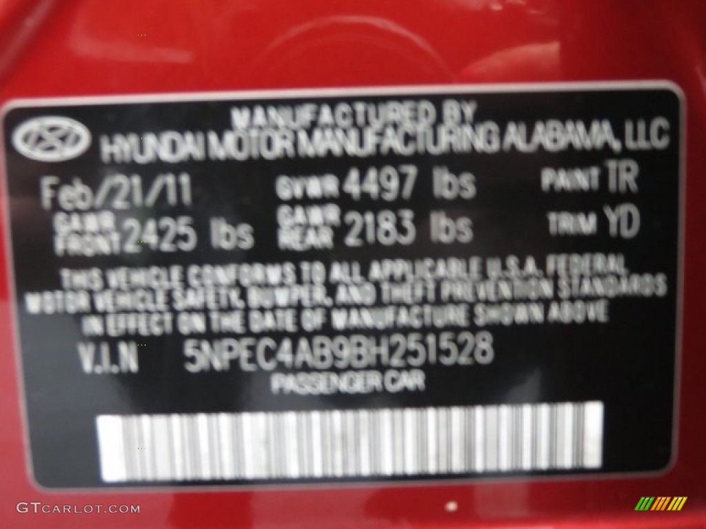 2011 Sonata Limited 2.0T - Venetian Red / Camel photo #30