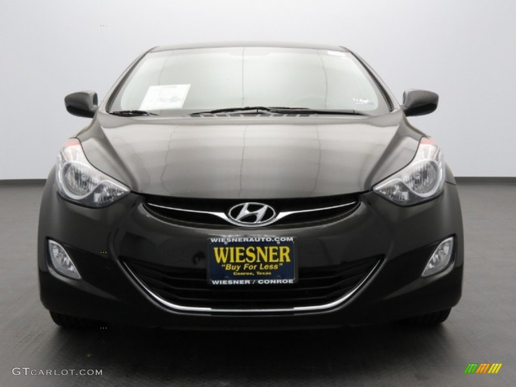 2012 Elantra GLS - Black Noir Pearl / Gray photo #2