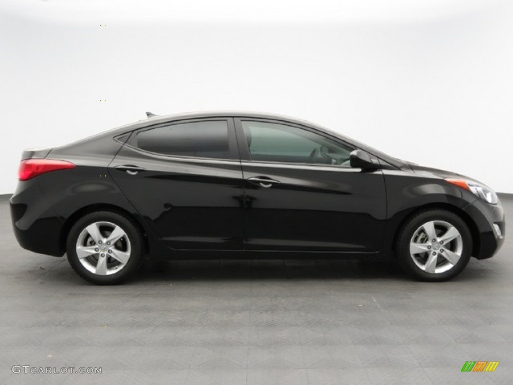 2012 Elantra GLS - Black Noir Pearl / Gray photo #4