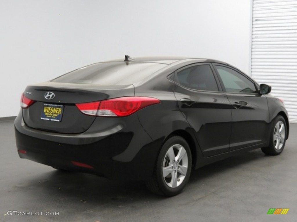 2012 Elantra GLS - Black Noir Pearl / Gray photo #5