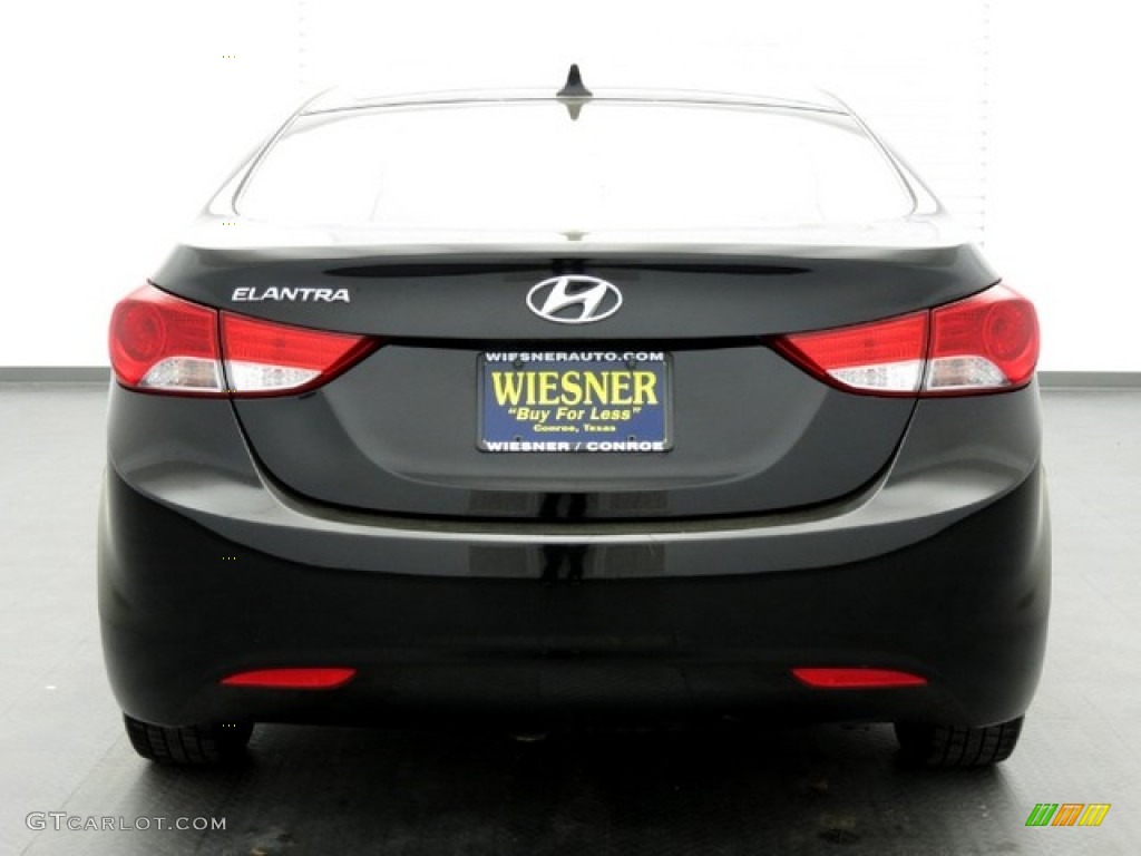 2012 Elantra GLS - Black Noir Pearl / Gray photo #6