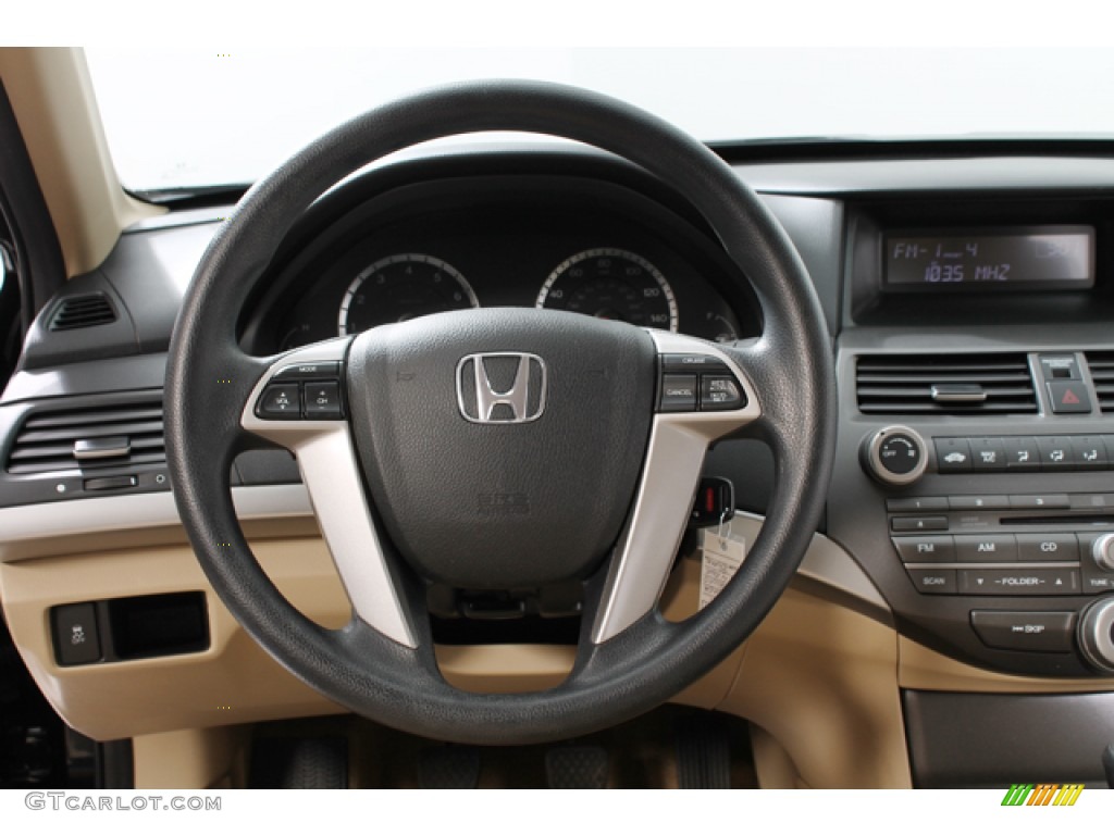2011 Honda Accord LX Sedan Ivory Steering Wheel Photo #78379976