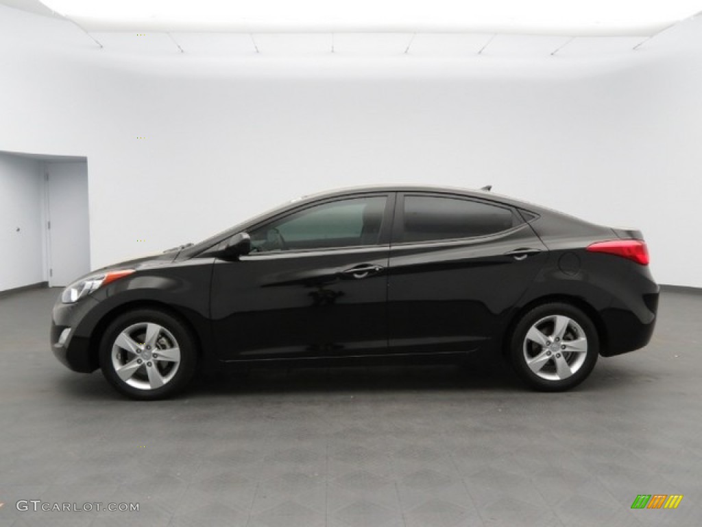 2012 Elantra GLS - Black Noir Pearl / Gray photo #8
