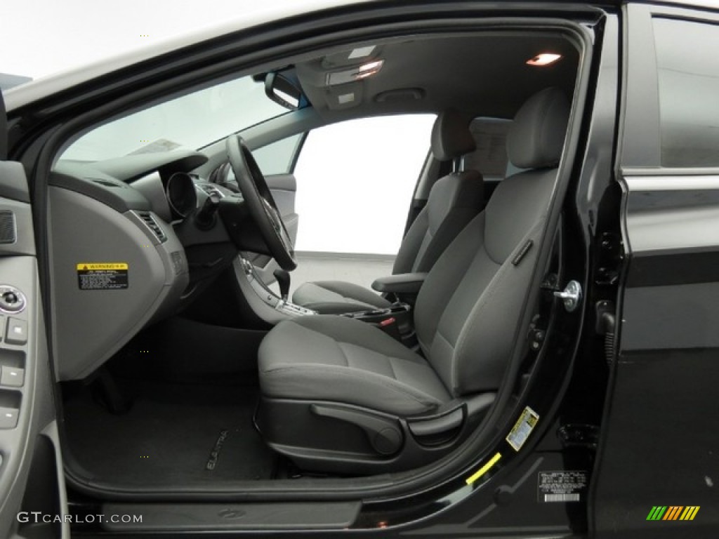 2012 Elantra GLS - Black Noir Pearl / Gray photo #12