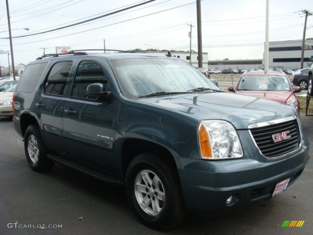 2009 Yukon SLT 4x4 - Stealth Gray Metallic / Ebony photo #3