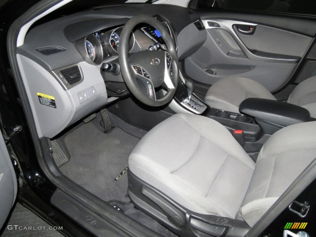 2012 Elantra GLS - Black Noir Pearl / Gray photo #17