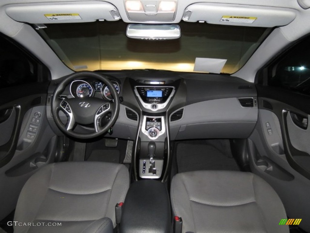 2012 Elantra GLS - Black Noir Pearl / Gray photo #18