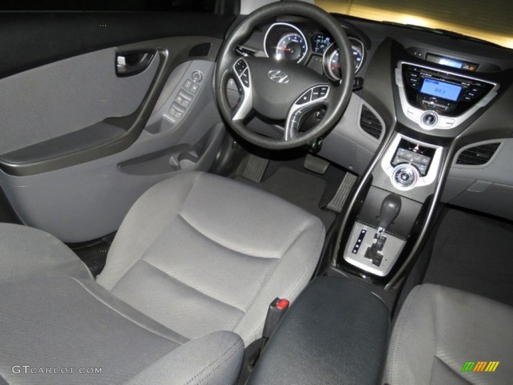 2012 Elantra GLS - Black Noir Pearl / Gray photo #19