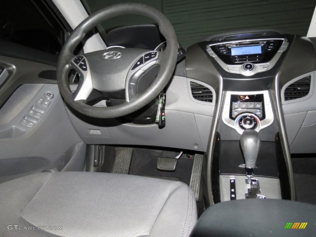 2012 Elantra GLS - Black Noir Pearl / Gray photo #20