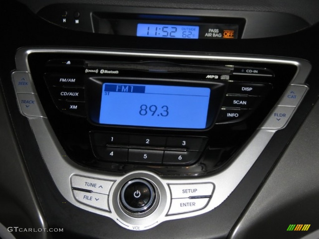 2012 Elantra GLS - Black Noir Pearl / Gray photo #24