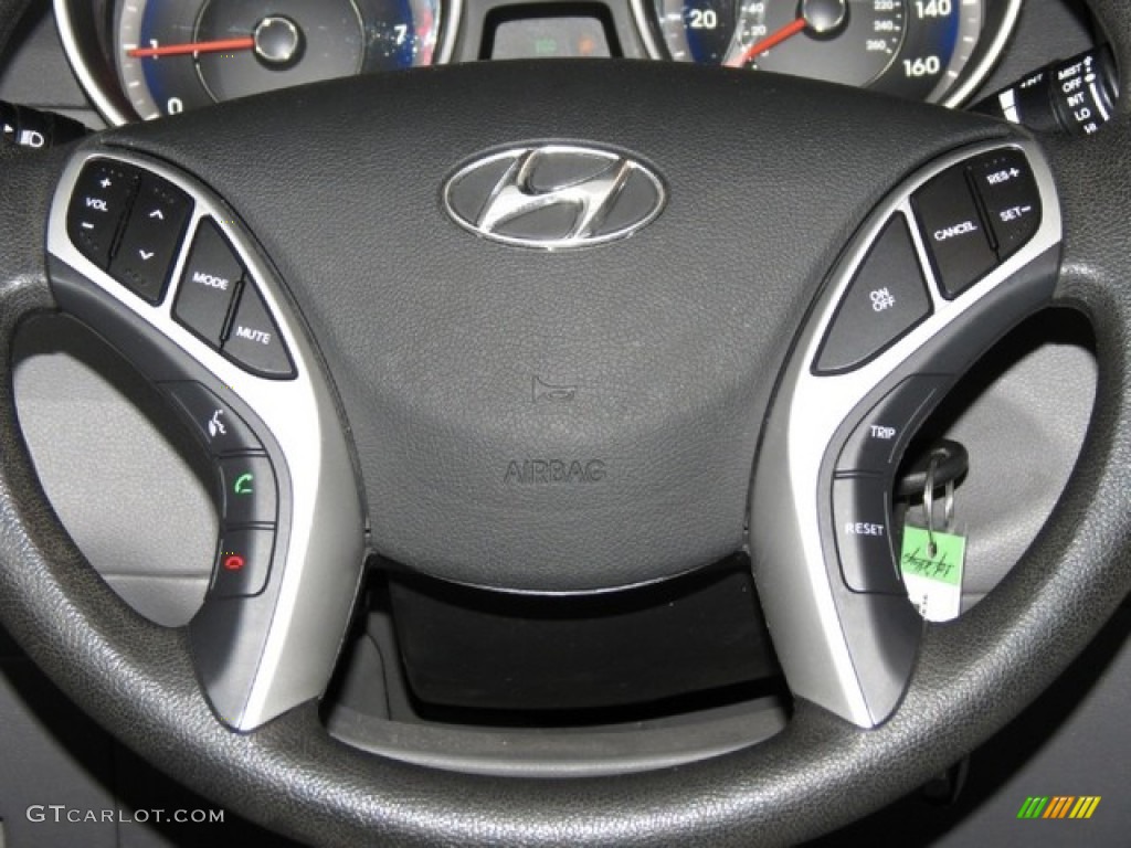 2012 Elantra GLS - Black Noir Pearl / Gray photo #27