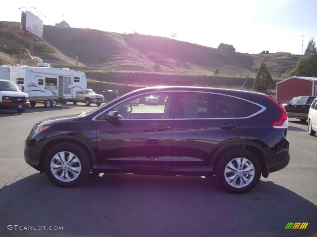 2012 CR-V EX - Crystal Black Pearl / Black photo #4