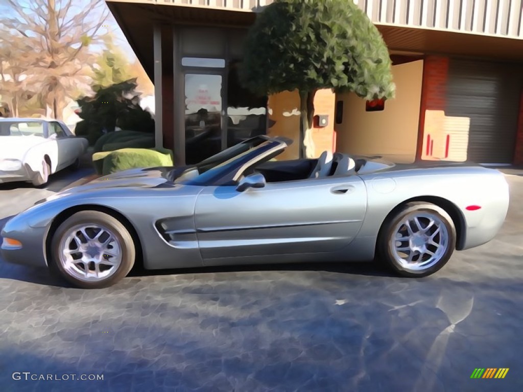 2004 Corvette Convertible - Medium Spiral Gray Metallic / Light Gray photo #2