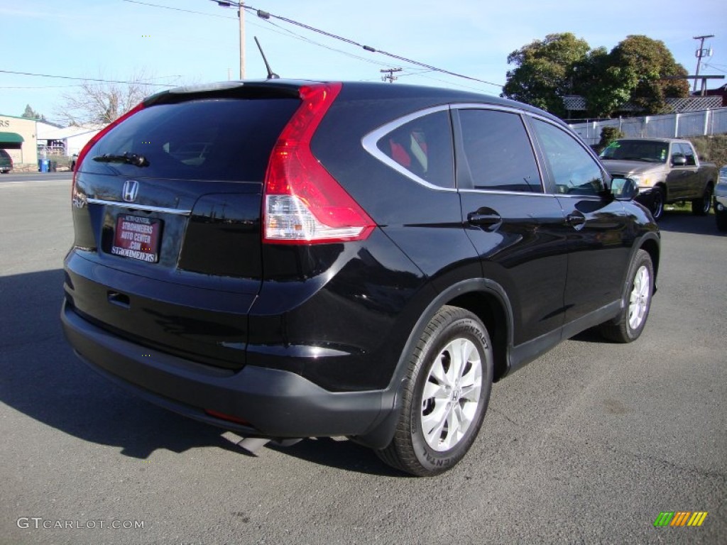 2012 CR-V EX - Crystal Black Pearl / Black photo #7