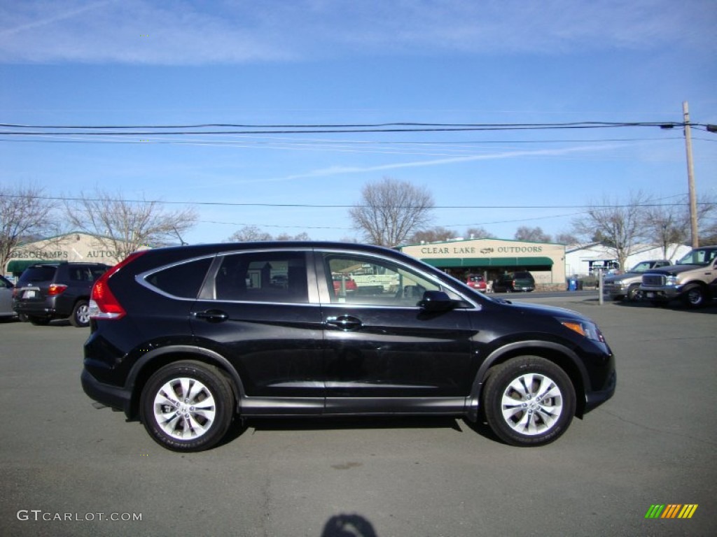 2012 CR-V EX - Crystal Black Pearl / Black photo #8