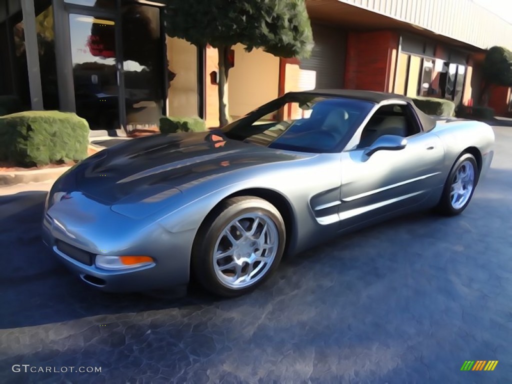 2004 Corvette Convertible - Medium Spiral Gray Metallic / Light Gray photo #14