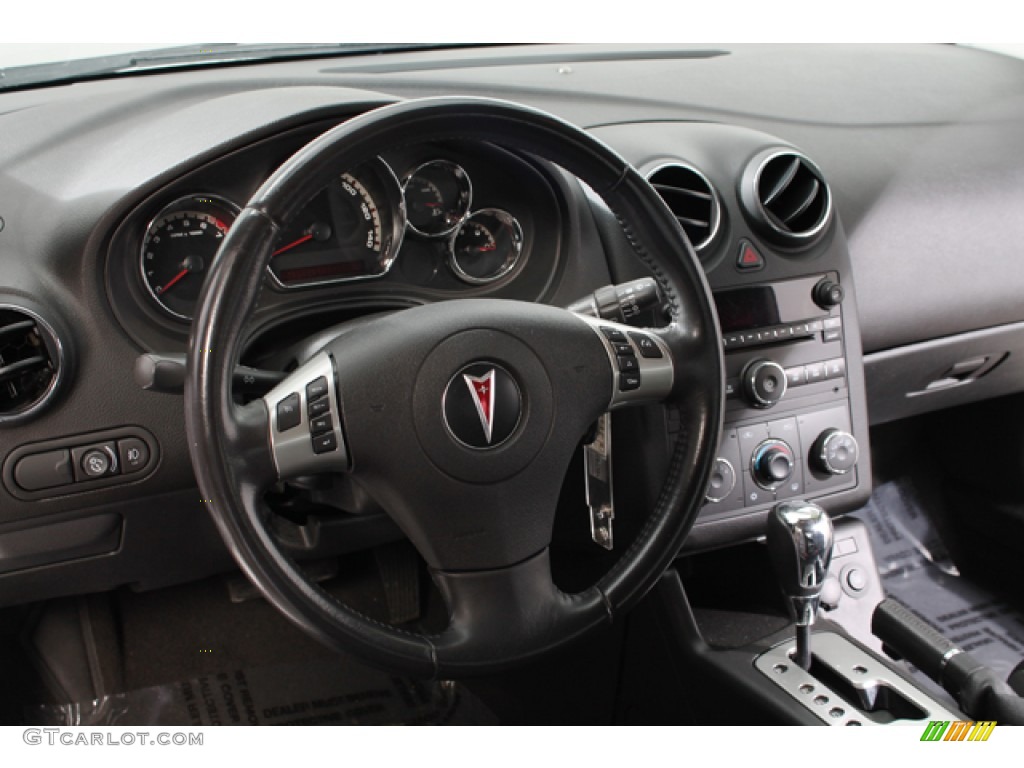 2009 Pontiac G6 GT Coupe Ebony Steering Wheel Photo #78382001