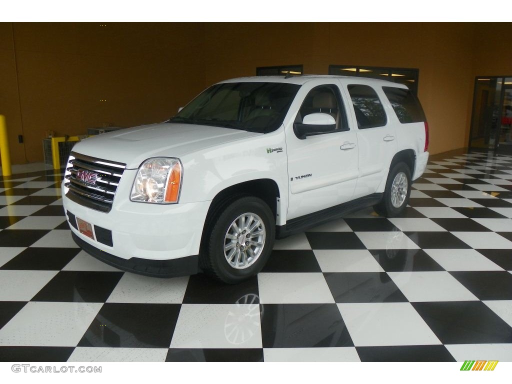 Summit White 2008 GMC Yukon Hybrid Exterior Photo #78383396