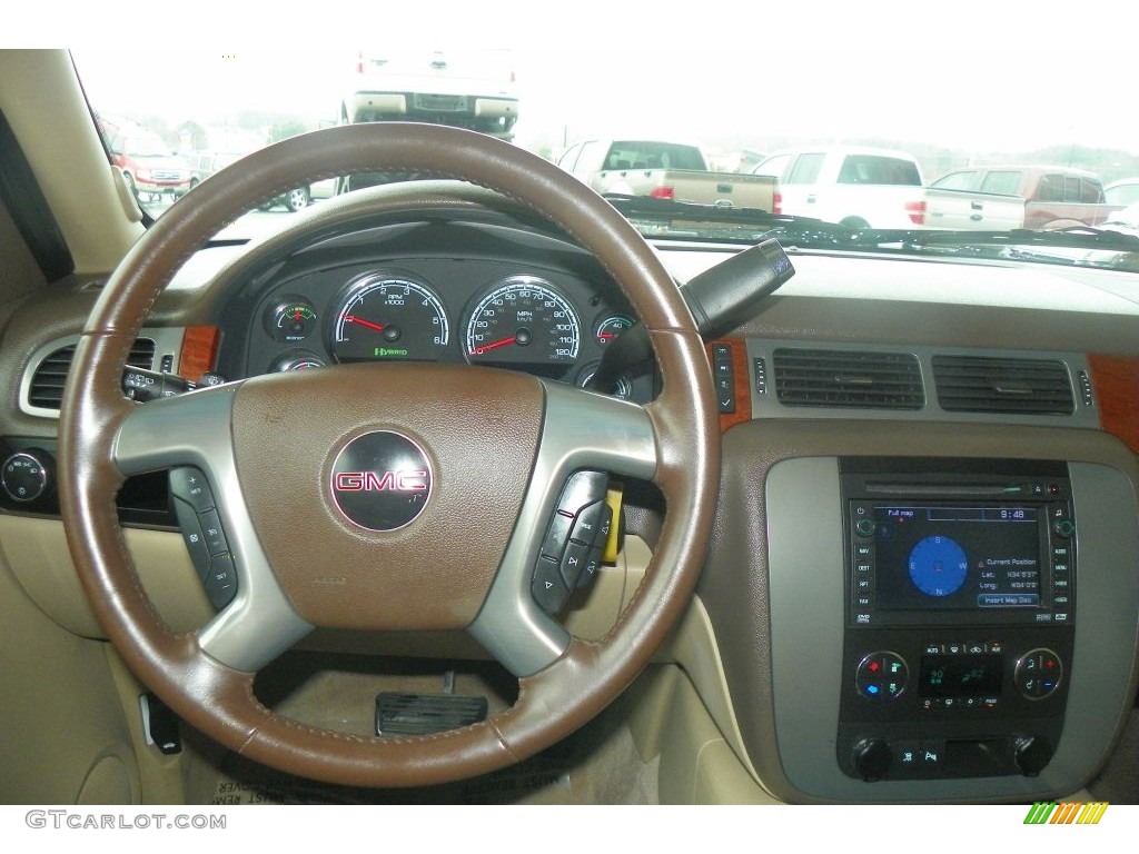 2008 GMC Yukon Hybrid Light Tan Steering Wheel Photo #78383735