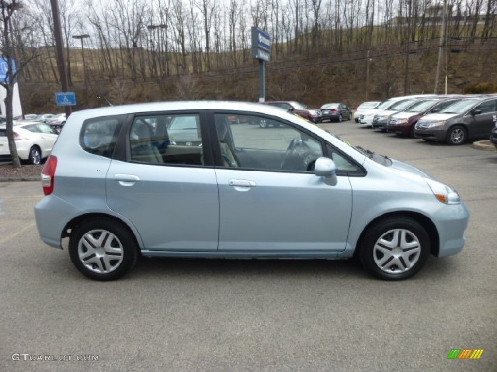 Lunar Mist Blue Metallic 2007 Honda Fit Standard Fit Model Exterior Photo #78384715