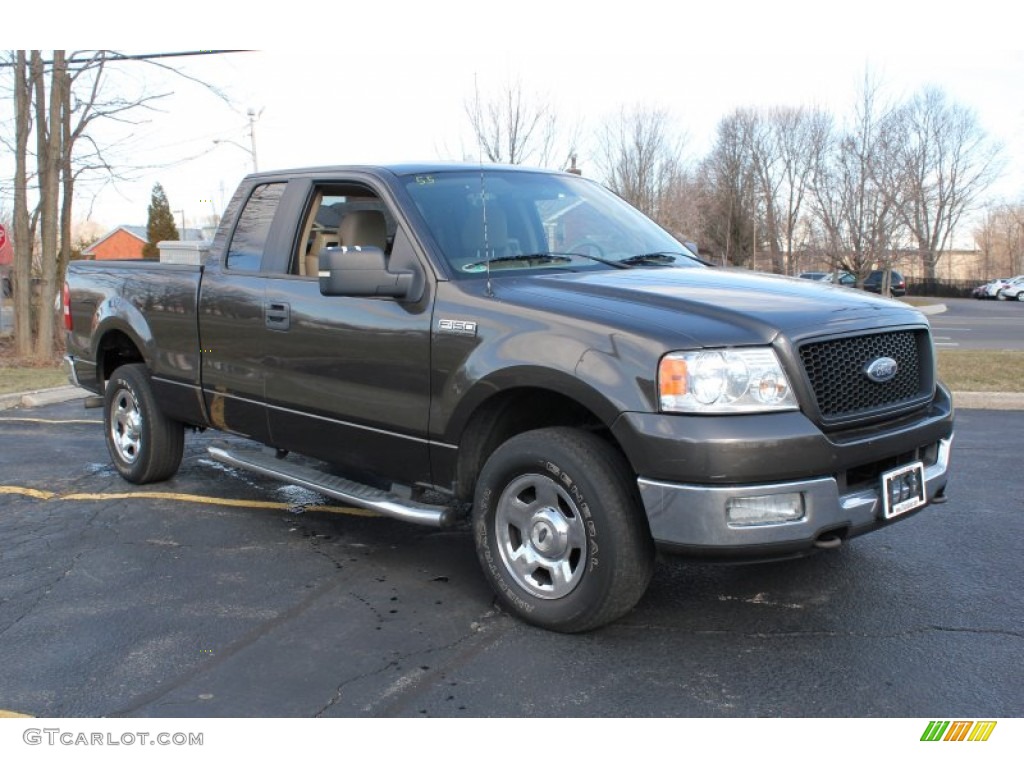 2005 F150 STX SuperCab 4x4 - Dark Stone Metallic / Tan photo #8
