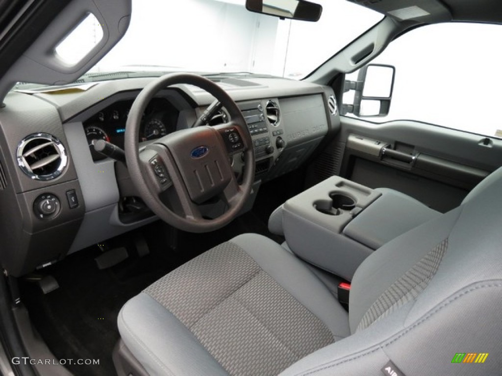 Steel Interior 2012 Ford F250 Super Duty XLT Crew Cab 4x4 Photo #78385104