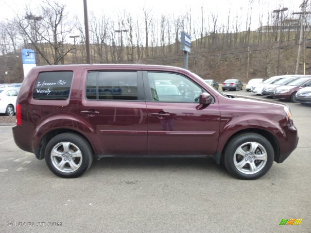 Dark Cherry Pearl II 2012 Honda Pilot EX 4WD Exterior Photo #78385259